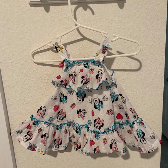Disney Baby Minnie Mouse White Frill Dress | Size 0-3 Months - Picture 2 of 3